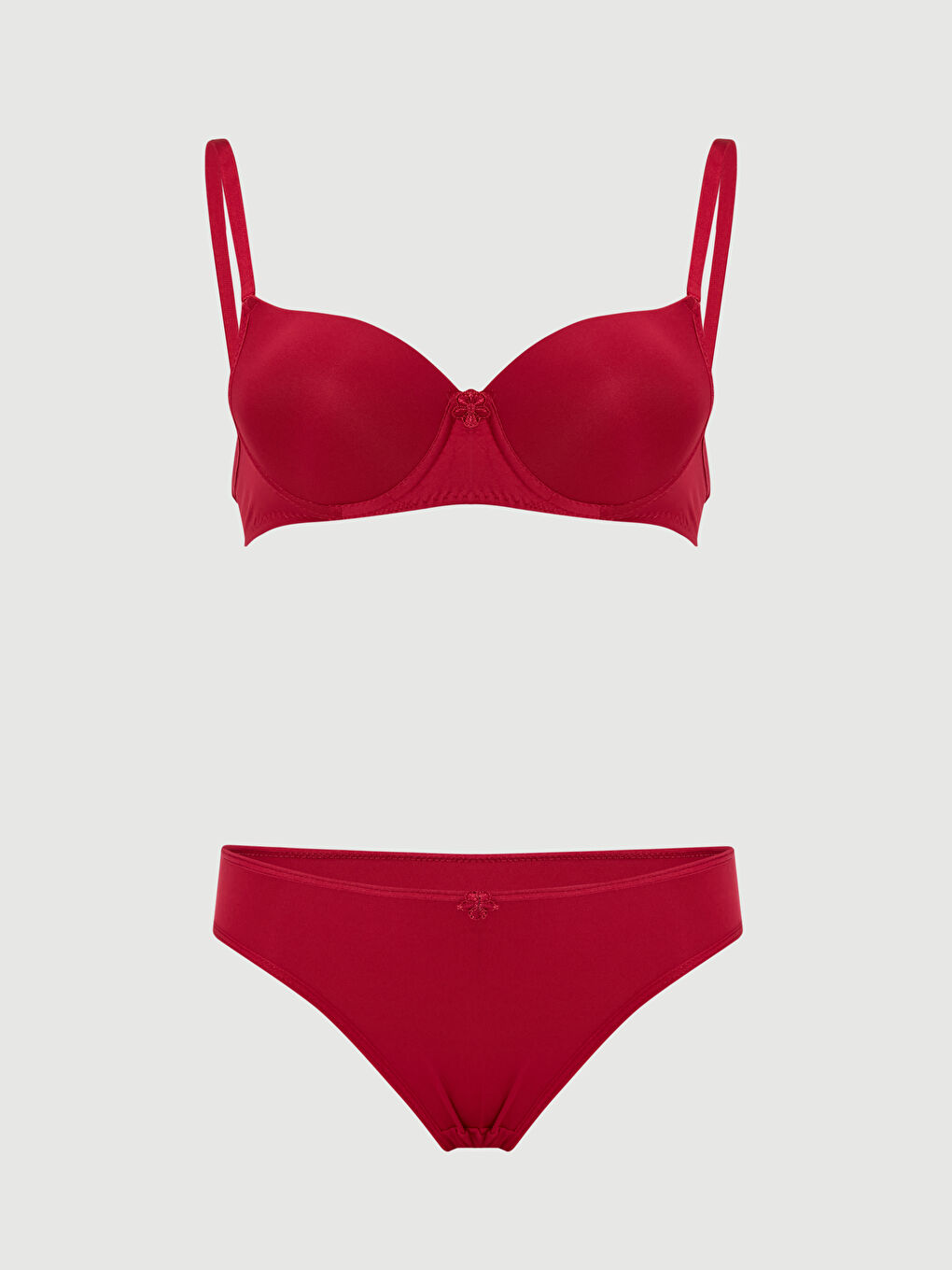 Bordo Mikro Fiber Kadın İç Çamaşır Takım