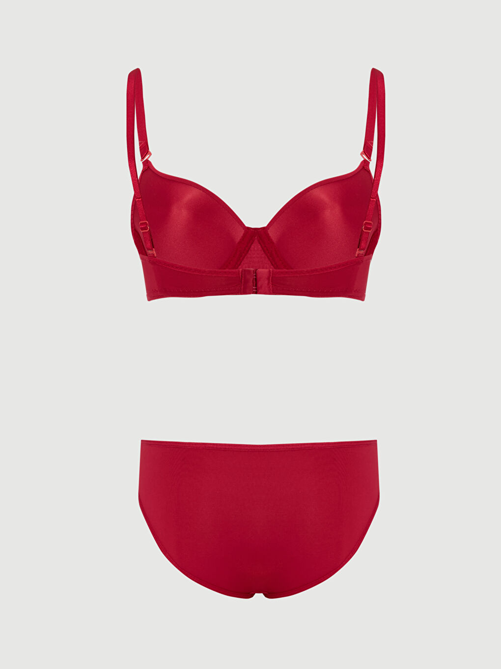 Bordo Mikro Fiber Kadın İç Çamaşır Takım-1