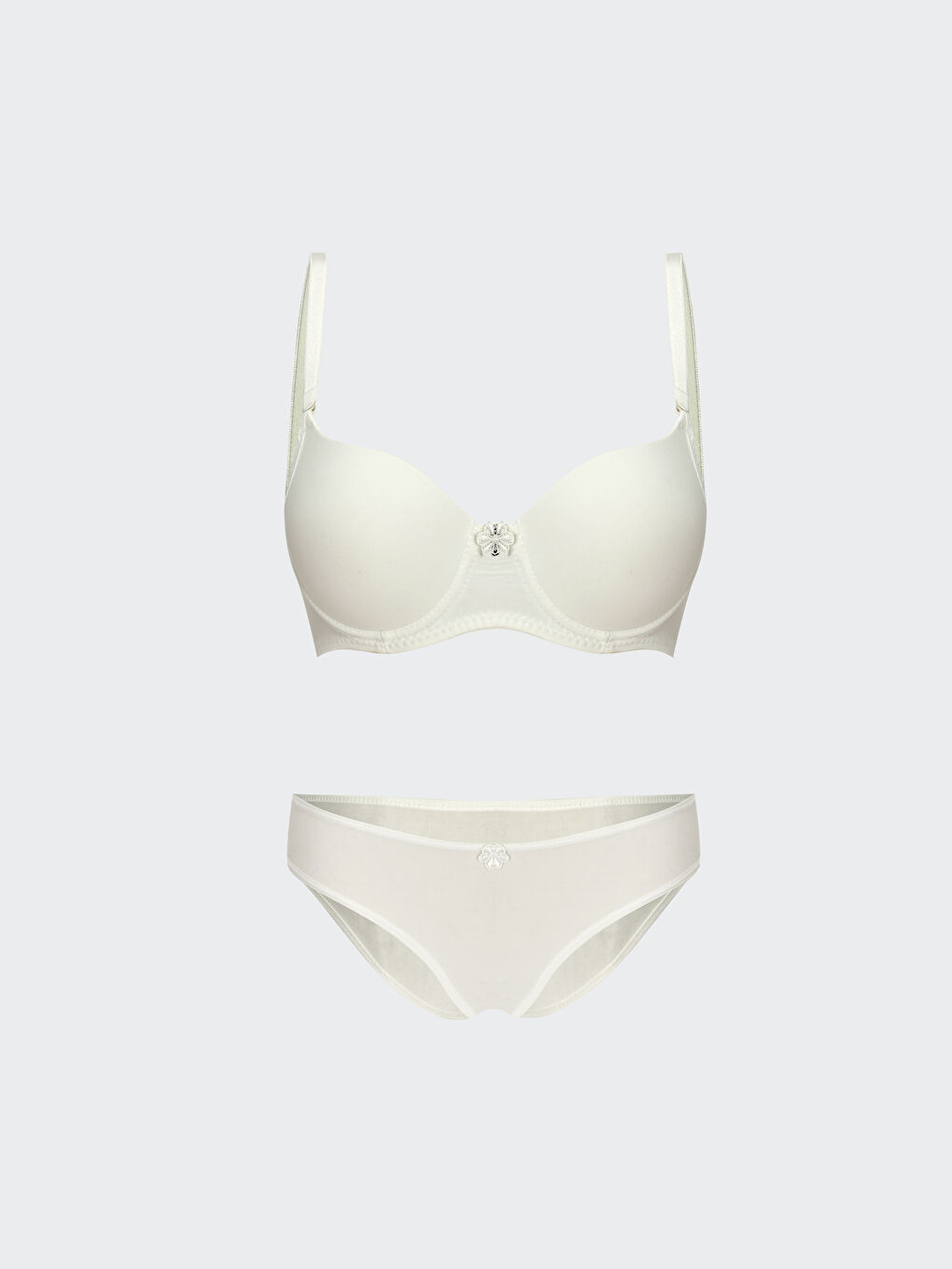 Ekru Mikro Fiber Kadın İç Çamaşır Takım