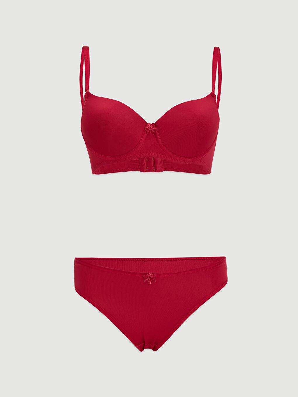 Bordo Mikro Fiber Kadın İç Çamaşır Takım