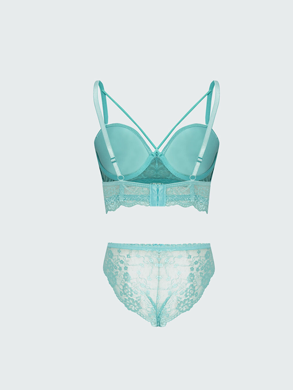 Yeşil Dantelli Kadın İç Çamaşır Takım-1