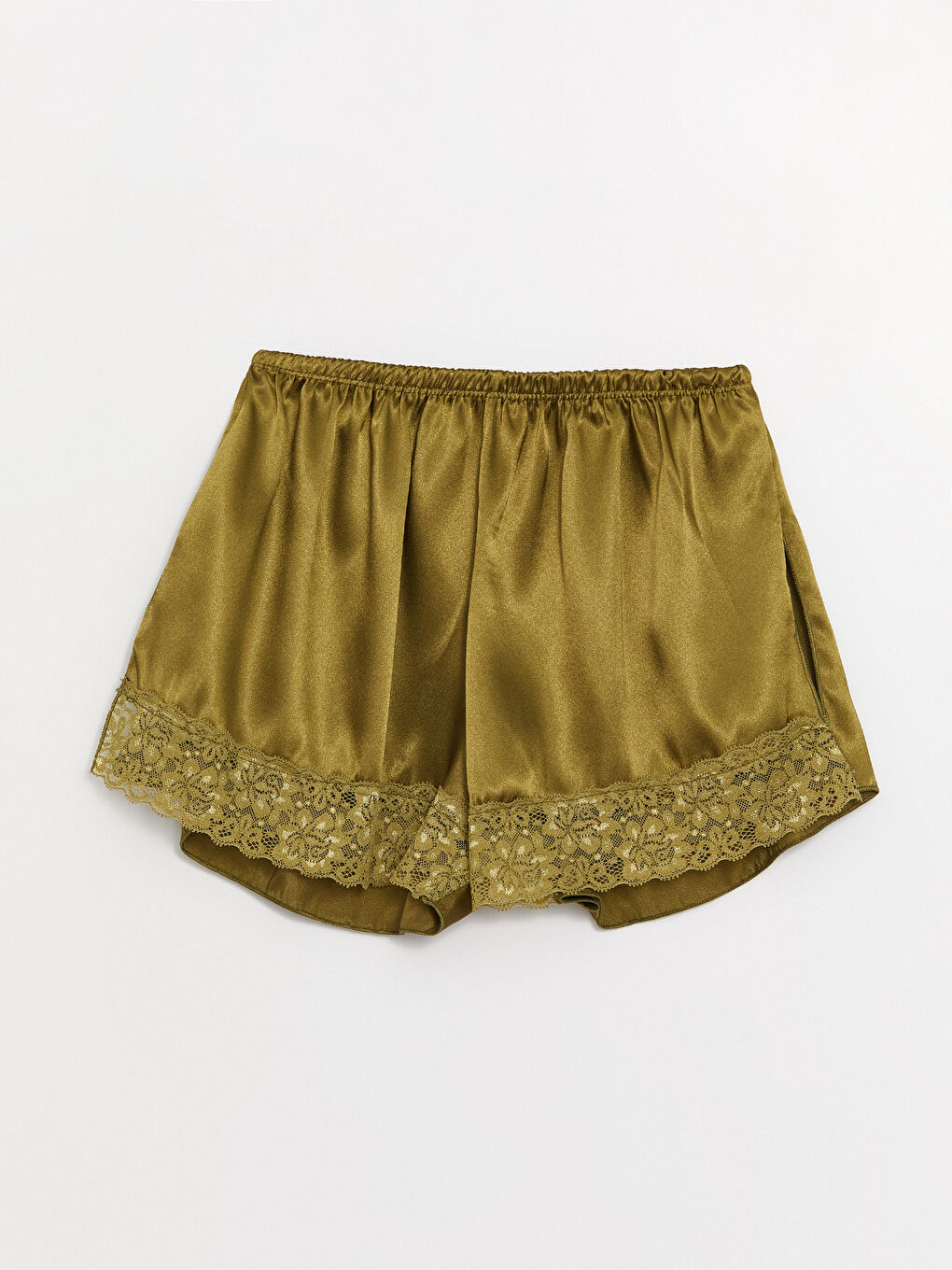 Haki Askılı Saten Kadın Pijama Takımı-3