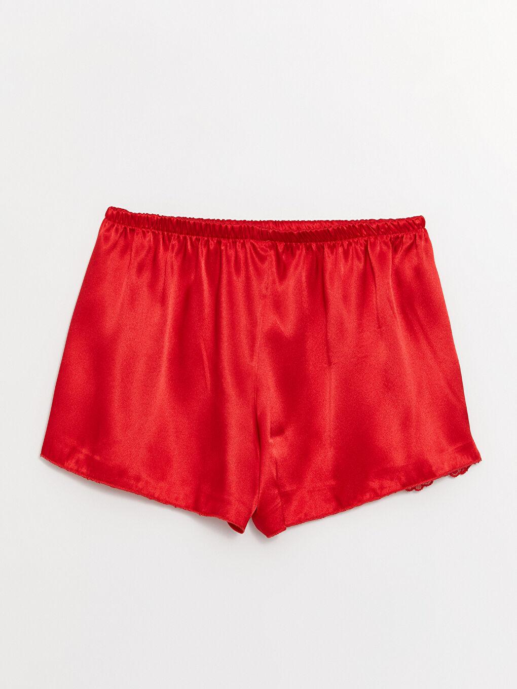 Kırmızı Askılı Saten Kadın Pijama Takımı-4