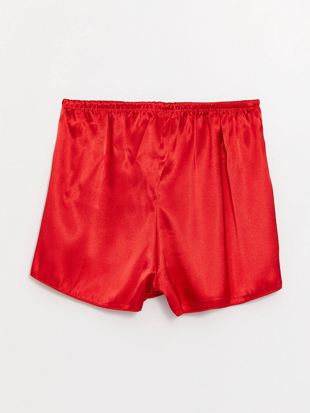 Kırmızı Askılı Saten Kadın Pijama Takımı-4