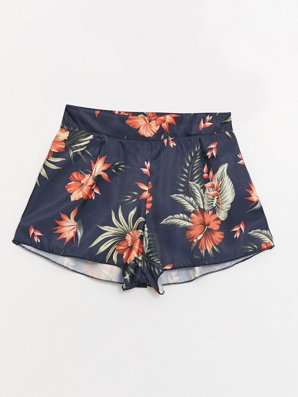 Lacivert Askılı Saten Kadın Pijama Takımı-3