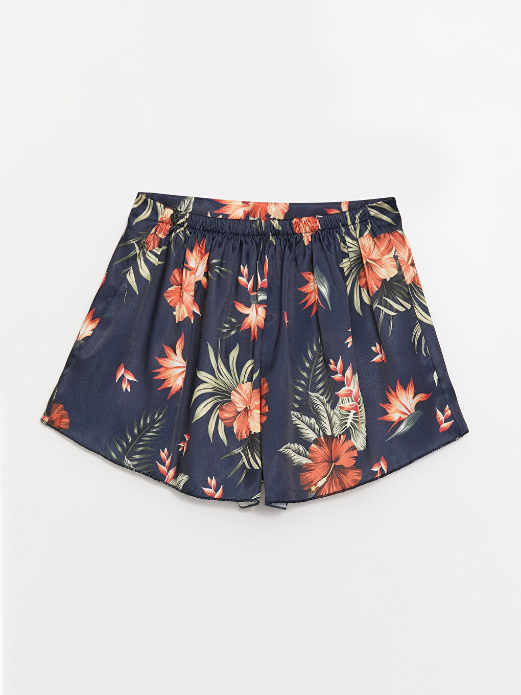 Lacivert Askılı Saten Kadın Pijama Takımı-4