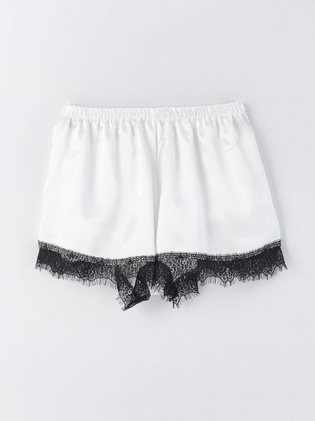 Siyah Askılı Saten Kadın Pijama Takımı-3