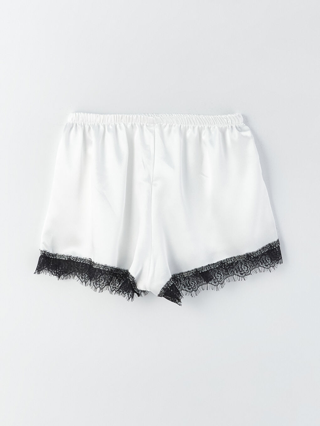 Siyah Askılı Saten Kadın Pijama Takımı-4