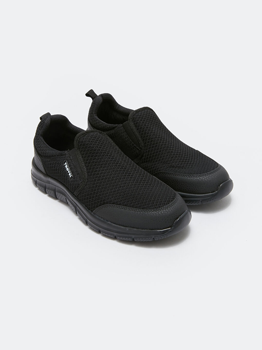 Siyah File Detaylı Bağcıklı Erkek Spor Ayakkabı