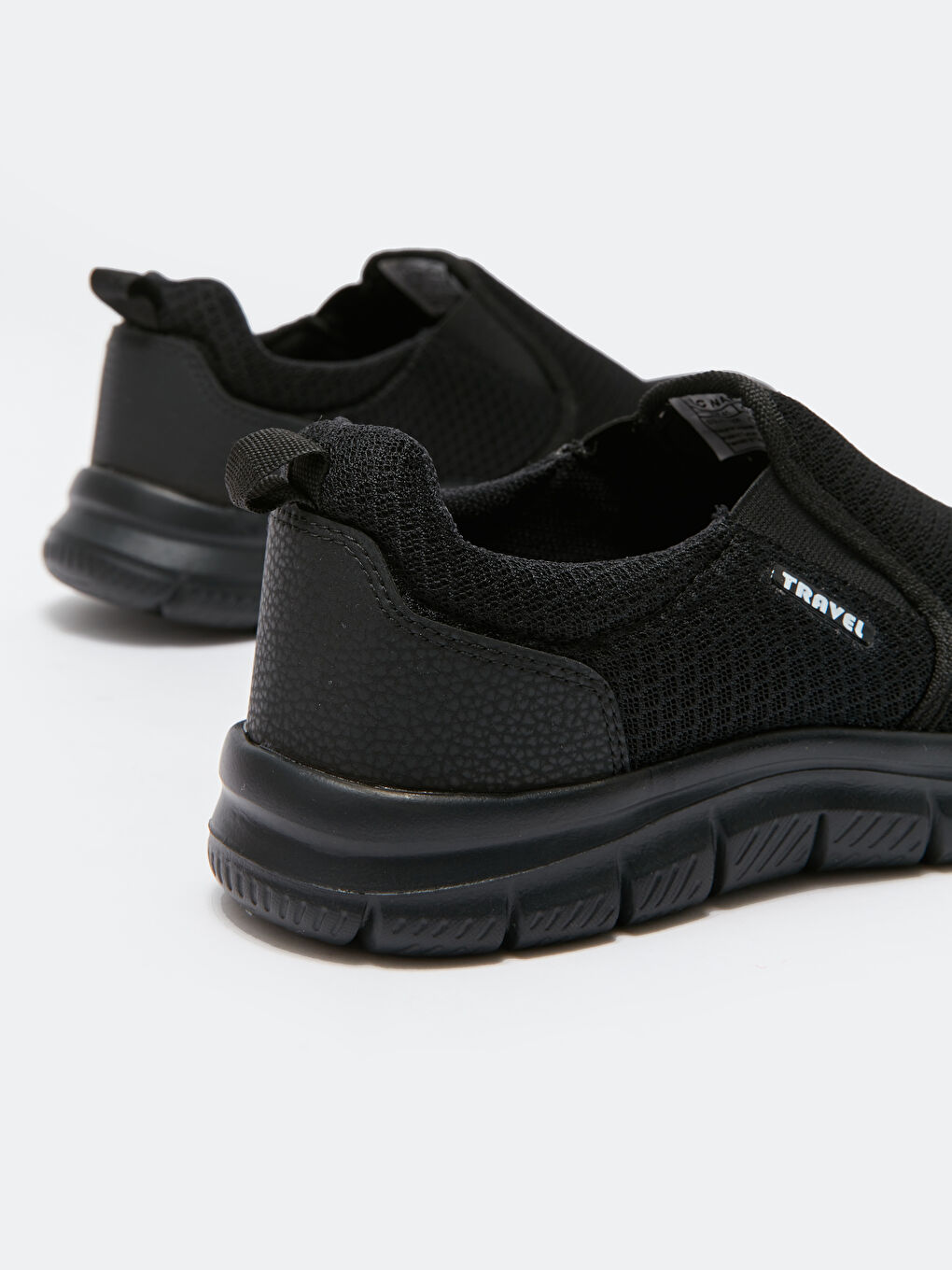 Siyah File Detaylı Bağcıklı Erkek Spor Ayakkabı-4