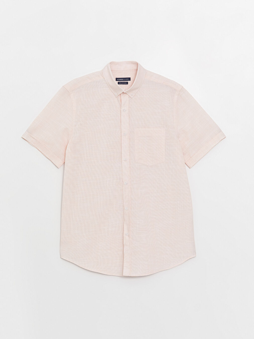 Pembe Regular Fit Kısa Kollu Erkek Gömlek-5