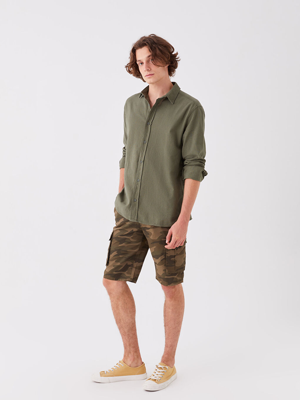 Standard Fit Men's Cargo Shorts -S3L844Z8-LS6
