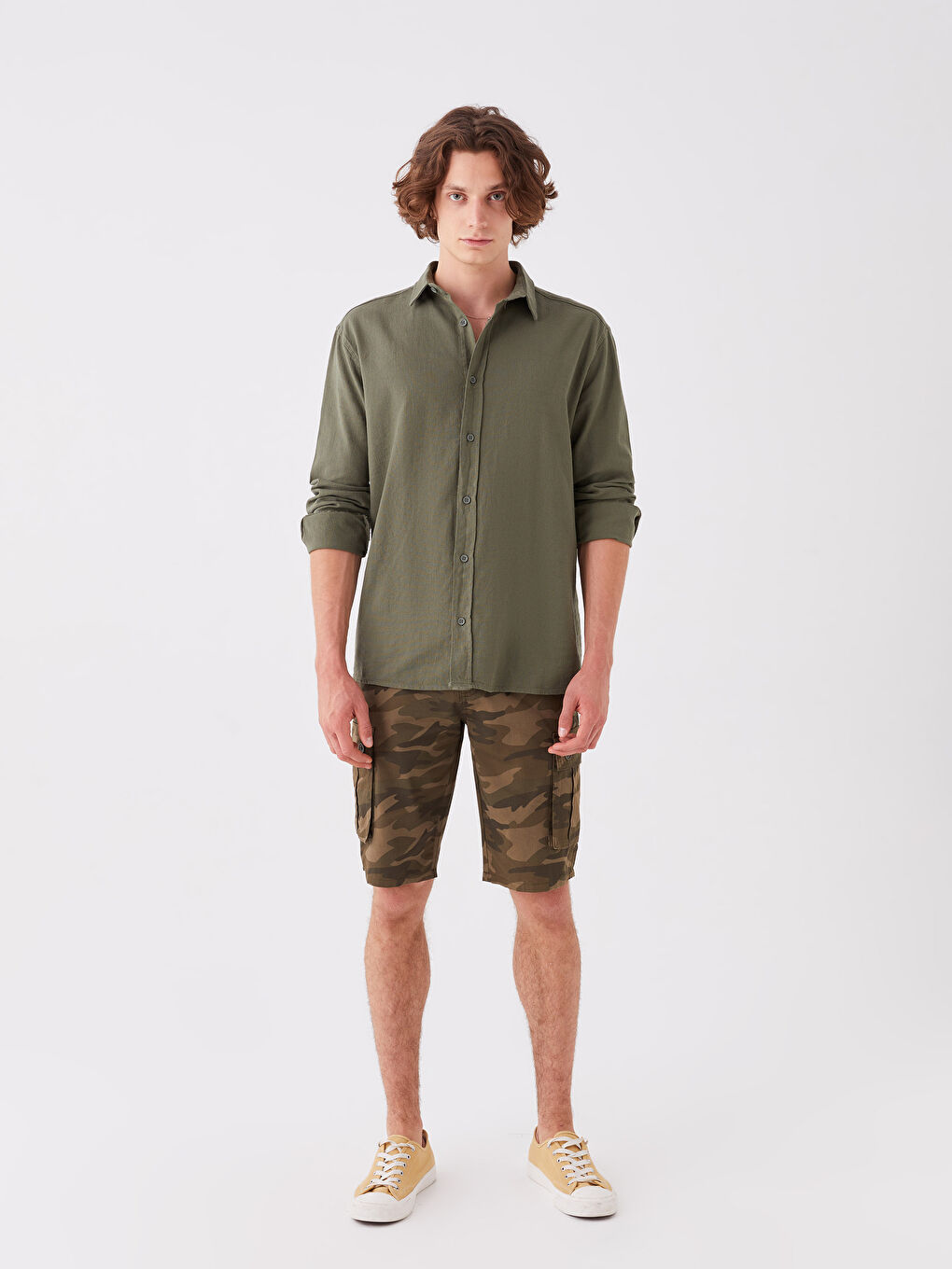 Standard Fit Men's Cargo Shorts -S3L844Z8-LS6
