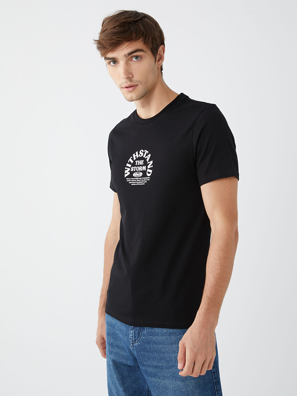 Crew Neck Short Sleeve Printed Men's T-shirt -S3L867Z8-CVL