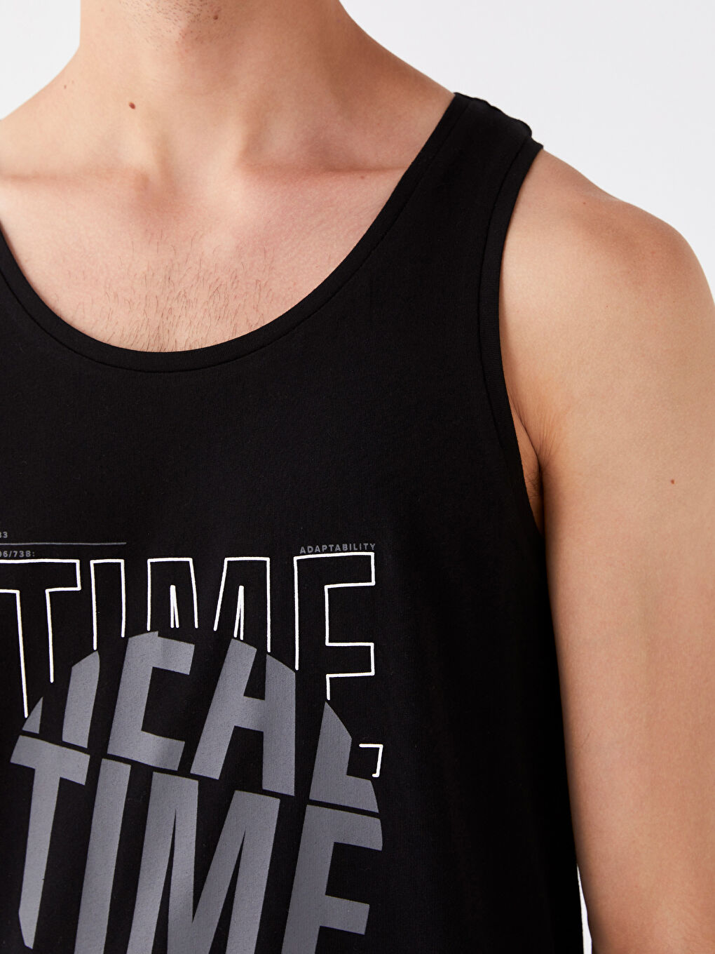 Crew Neck Printed Jersey Men's Sleeveless T-Shirt -S3L876Z8-CVL