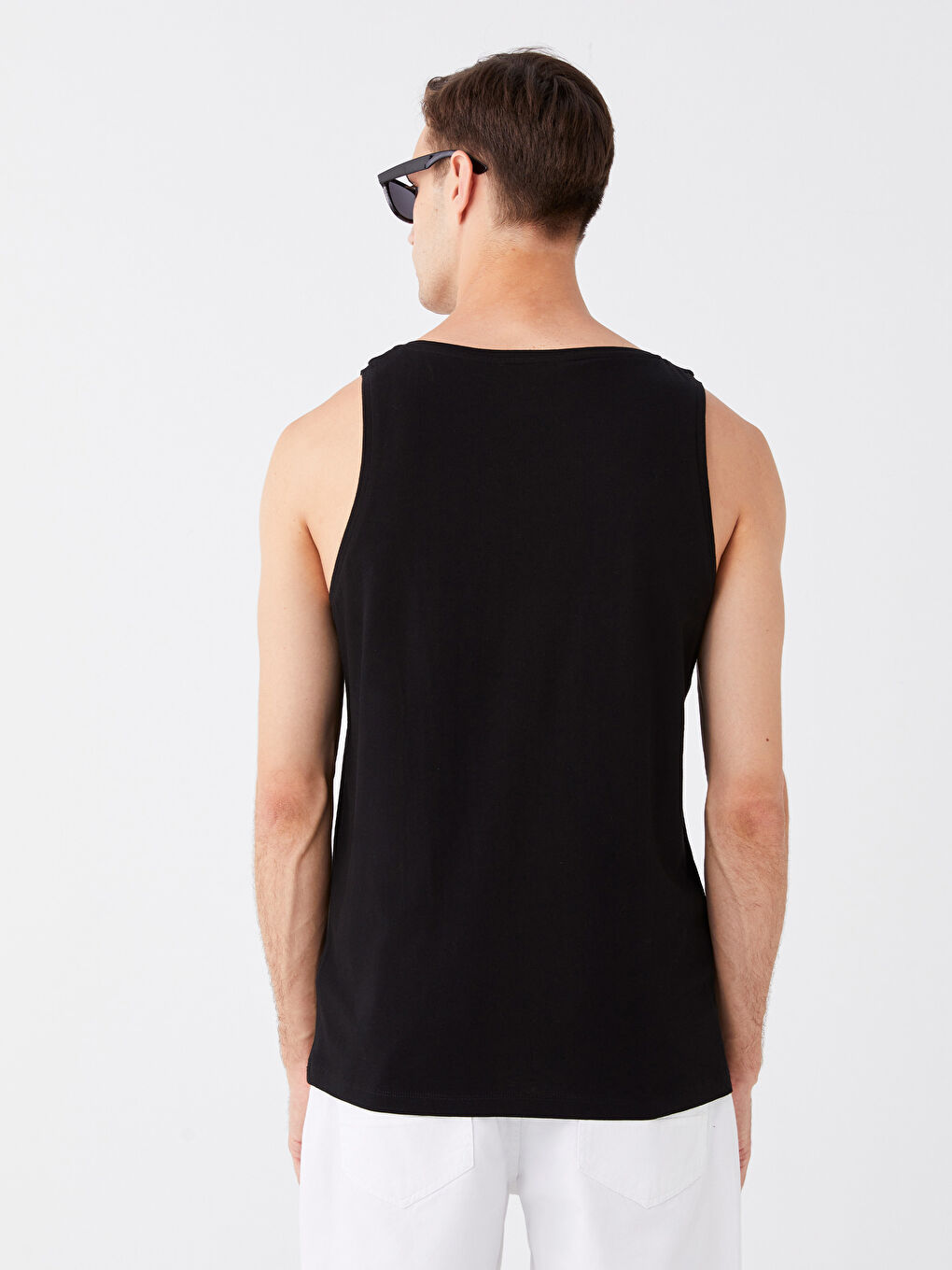 Crew Neck Printed Jersey Men's Sleeveless T-Shirt -S3L876Z8-CVL