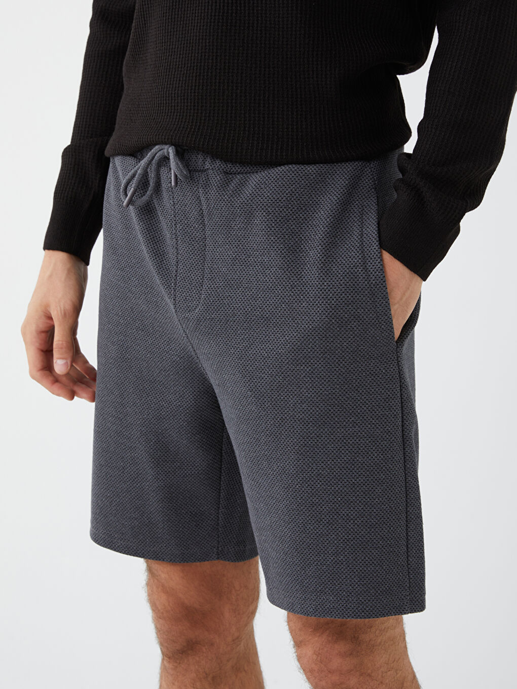 Antrasit Standart Kalıp Erkek Şort-3