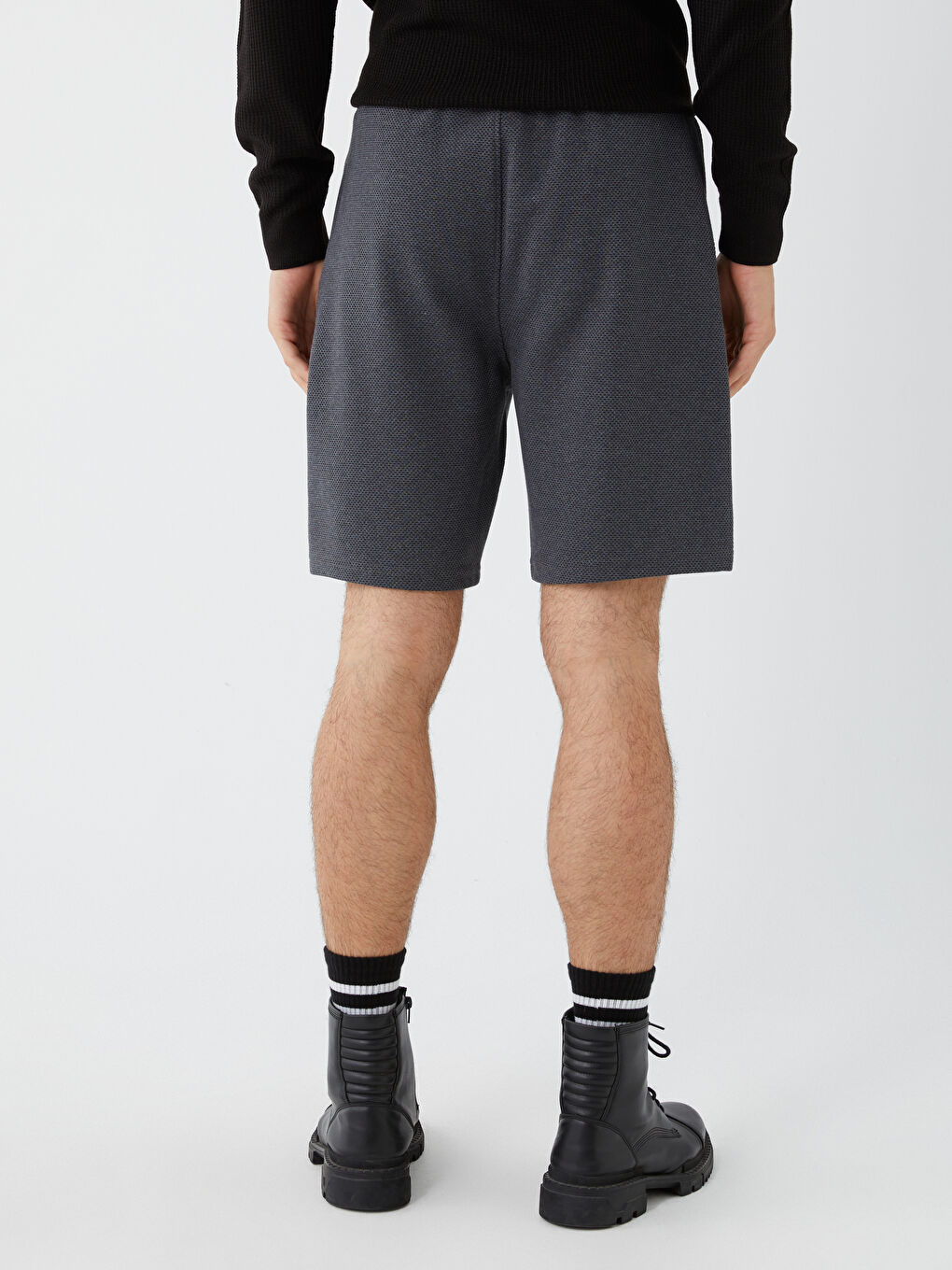 Antrasit Standart Kalıp Erkek Şort-4