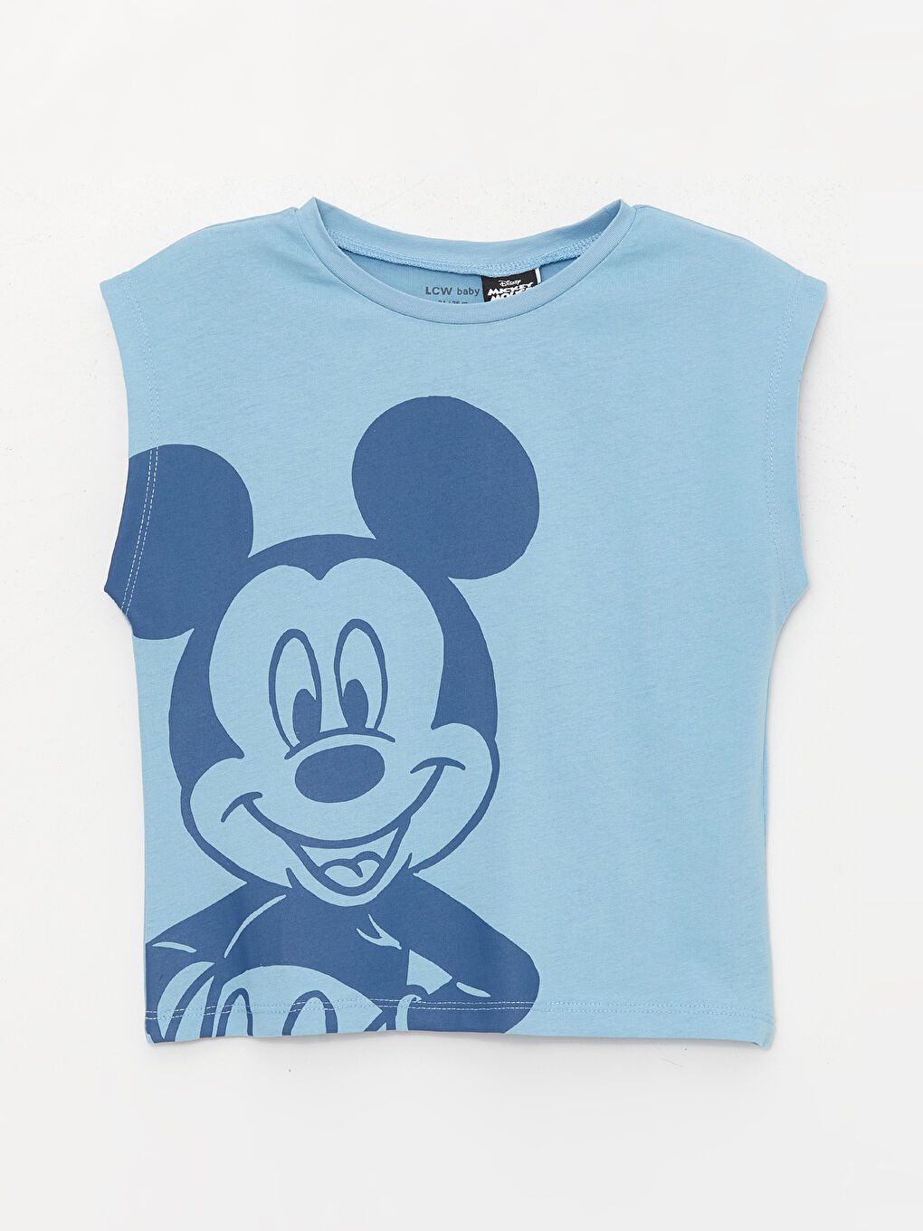 Mavi Mickey Mouse Baskılı Erkek Bebek Atlet