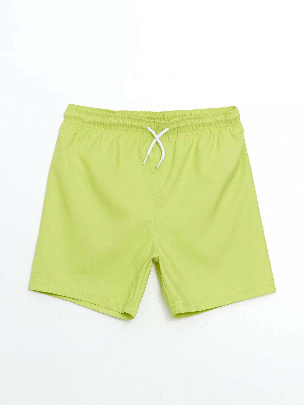 Yeşil Beli Lastikli Erkek Çocuk Deniz Şortu