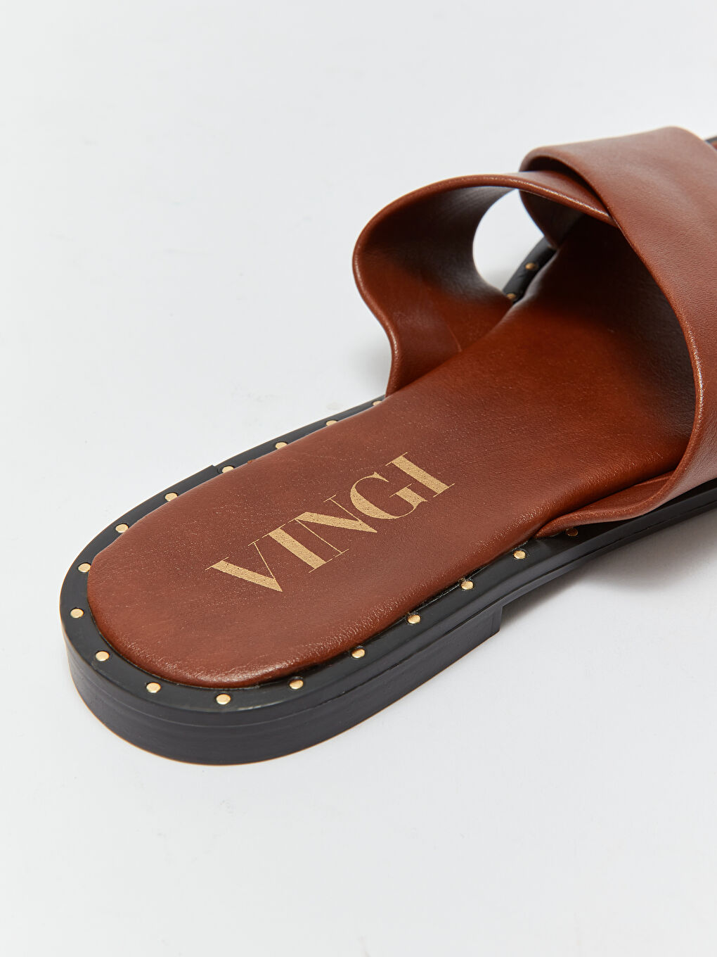 Kahverengi Çapraz Bantlı Kadın Ev Terliği-4