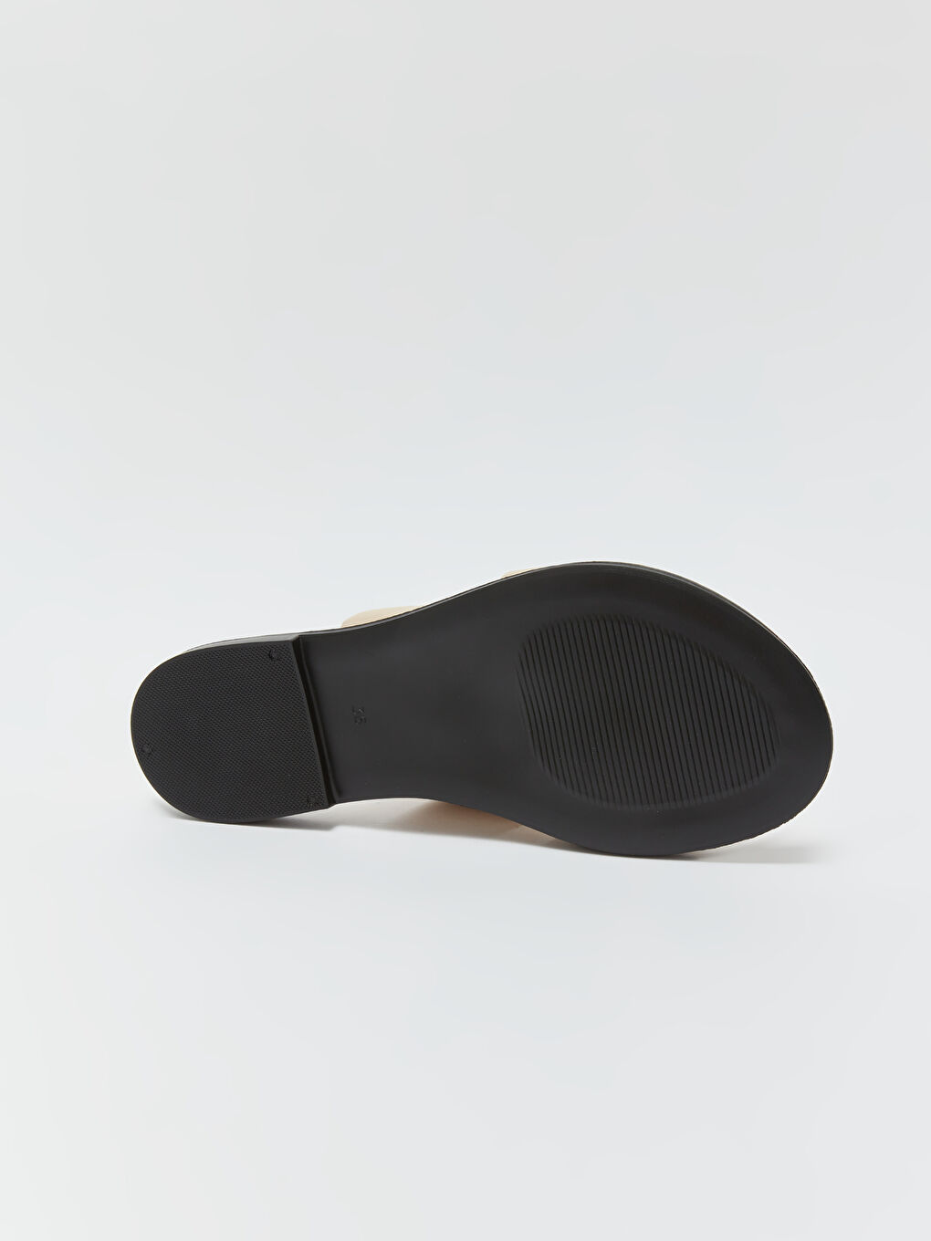 Bej Deri Görünümlü Kadın Terlik-3