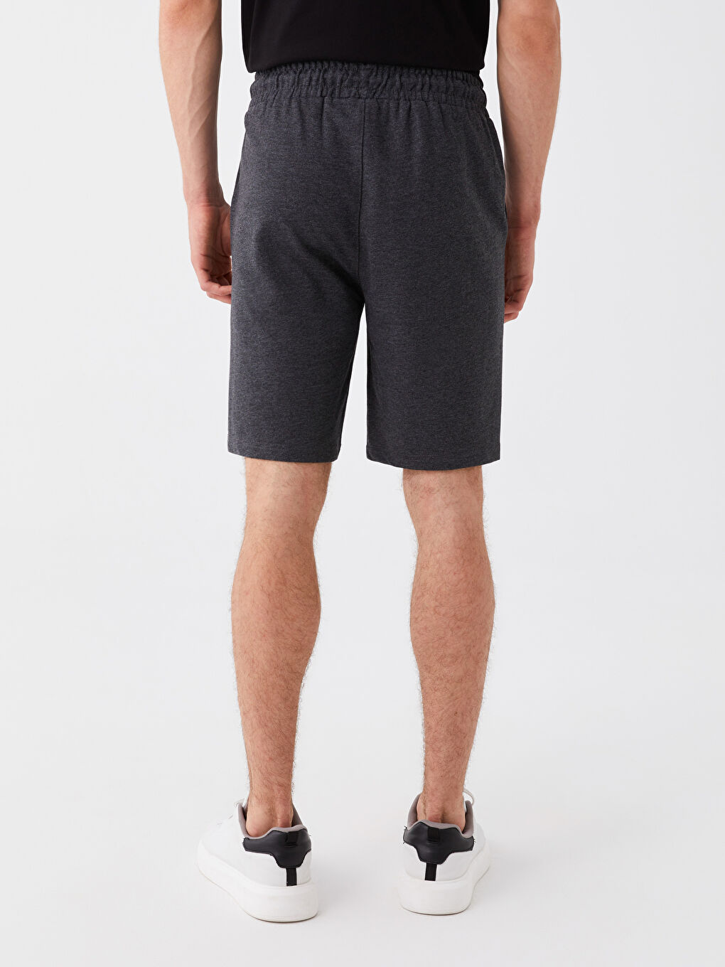 Antrasit Slim Fit Beli Lastikli Erkek Şort-3