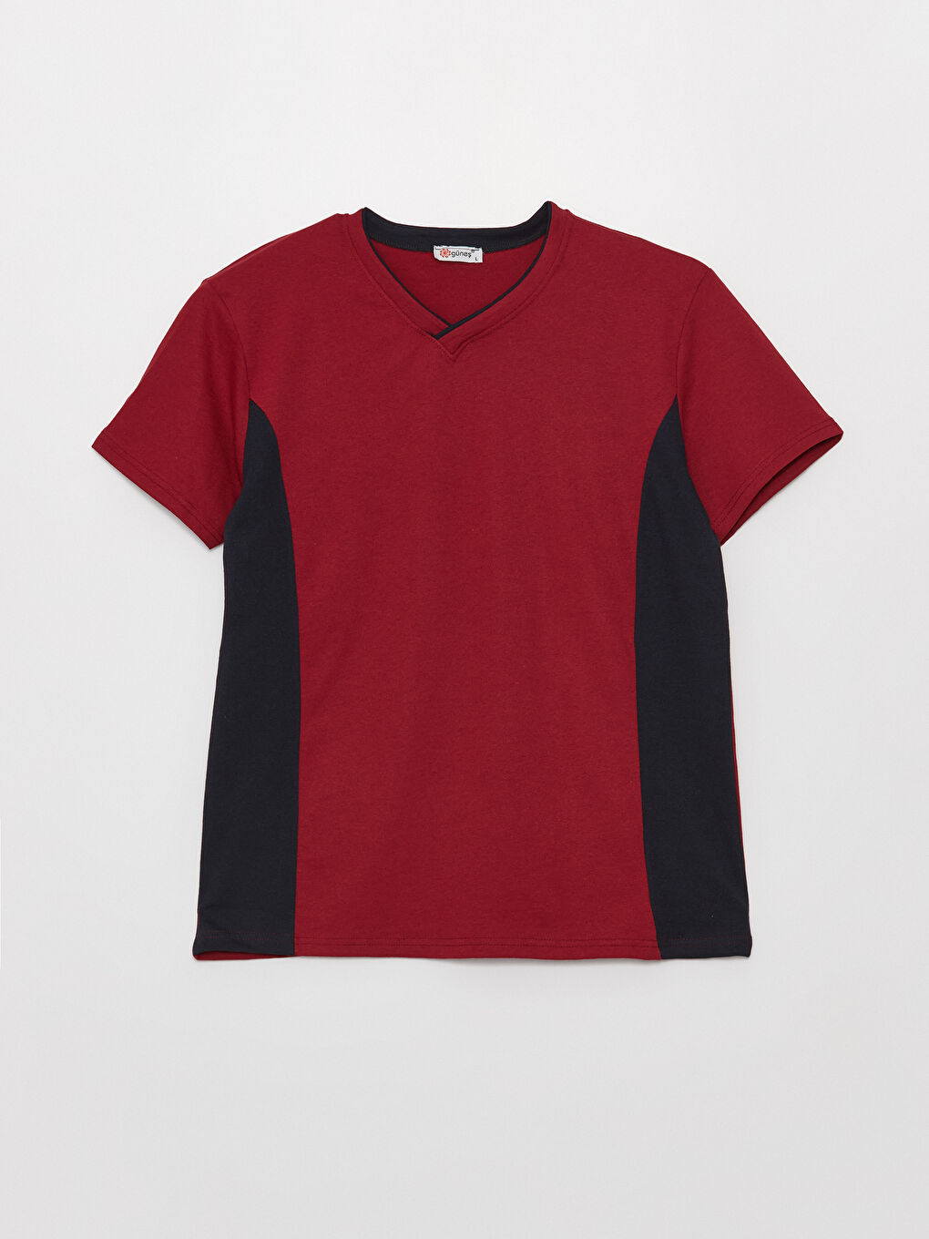 Bordo Dar Kalıp Erkek Şortlu Pijama Takımı-1