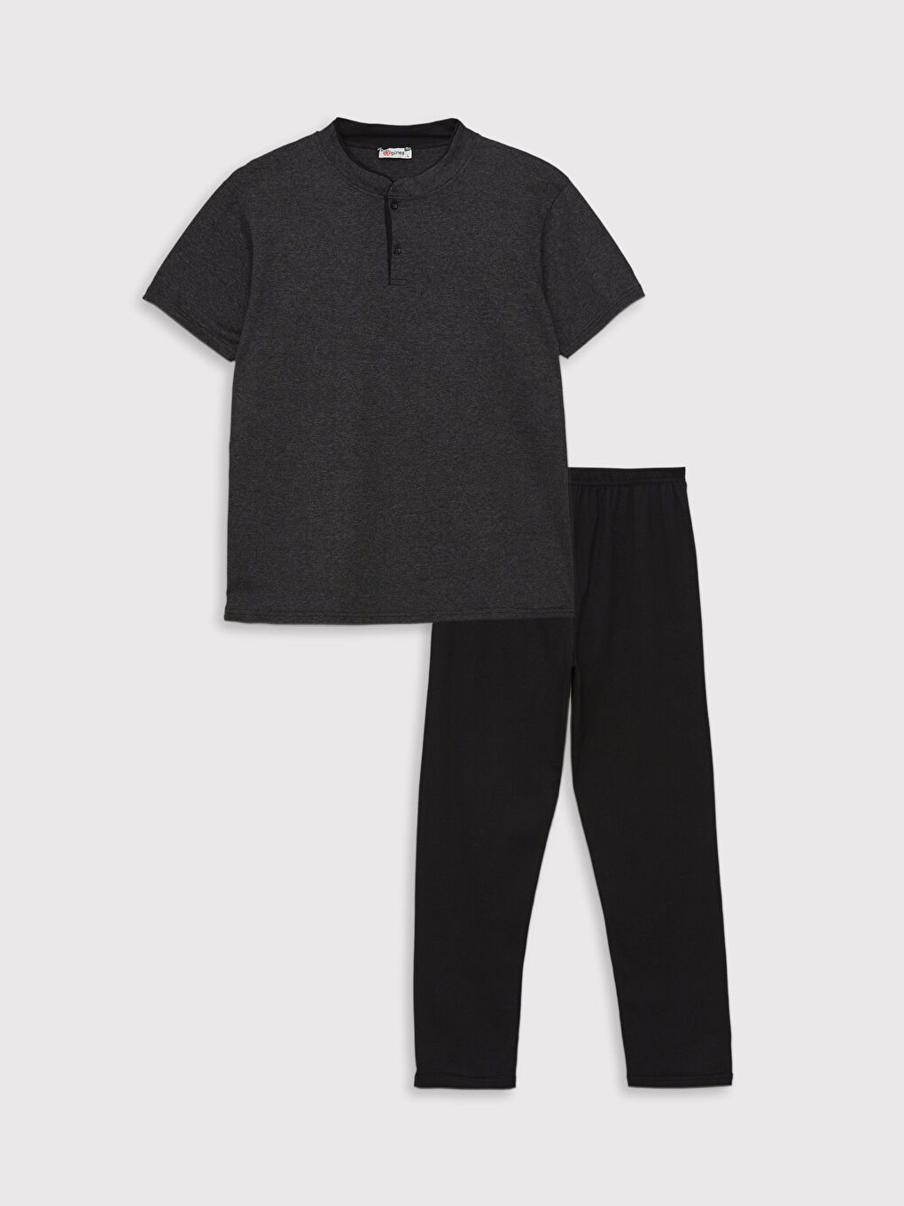 Gri Dar Kalıp Erkek Pijama Takımı