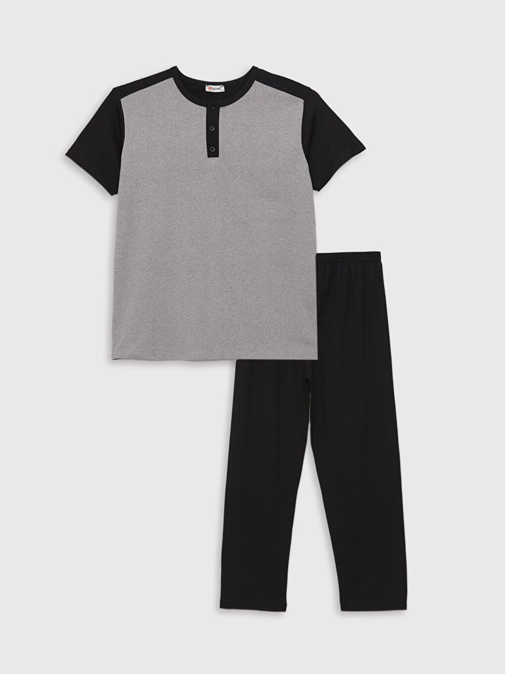 Gri Dar Kalıp Erkek Pijama Takımı