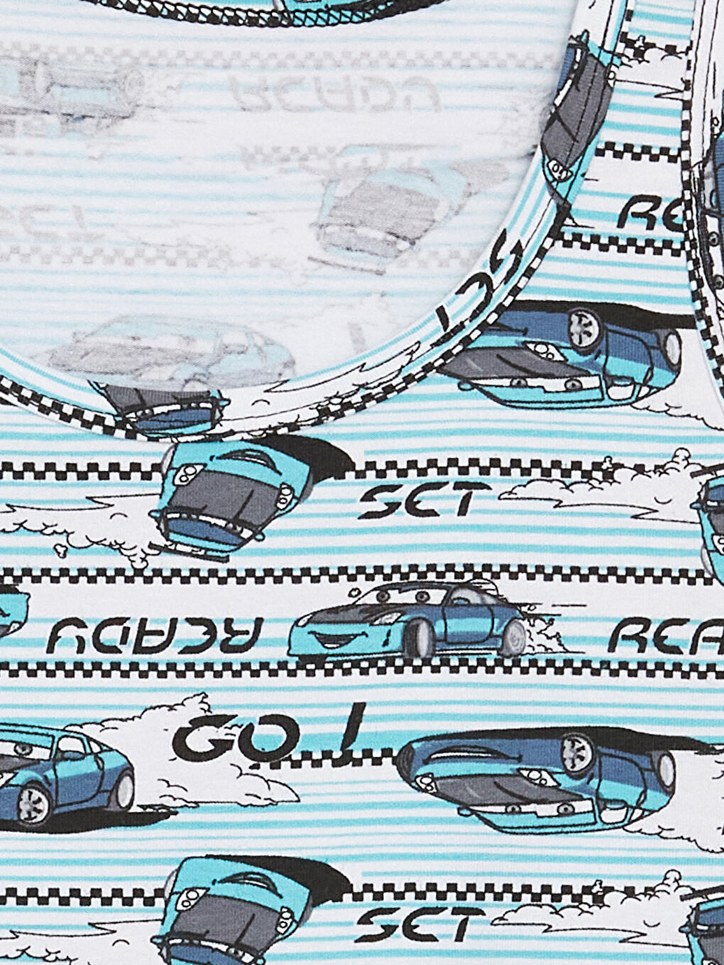 Karışık Bisiklet Yaka Baskılı Erkek Çocuk Atlet 3'lü-2