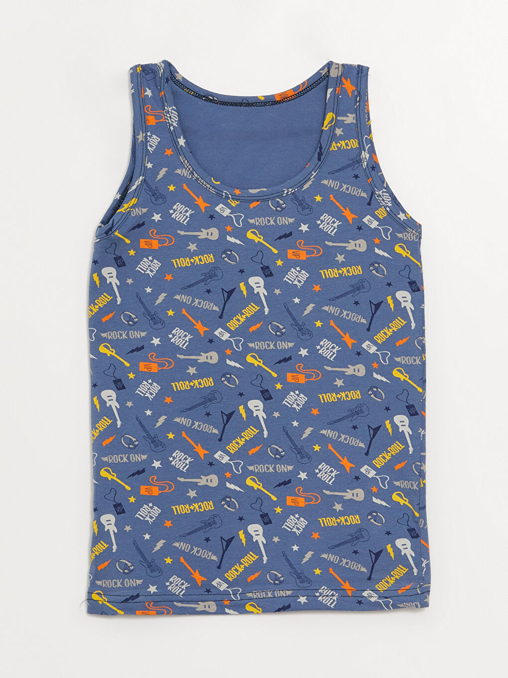 Karışık Bisiklet Yaka Baskılı Erkek Çocuk Atlet 3'lü-4