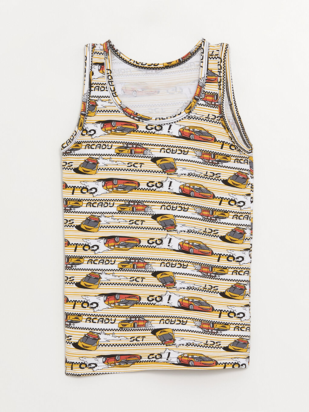 Karışık Bisiklet Yaka Baskılı Erkek Çocuk Atlet 3'lü-7