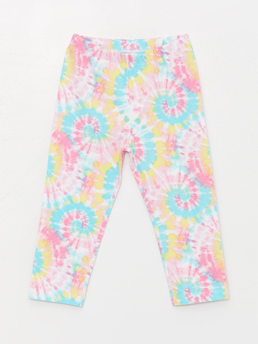 Karışık Beli Lastikli Batik Desenli Kız Çocuk Tayt