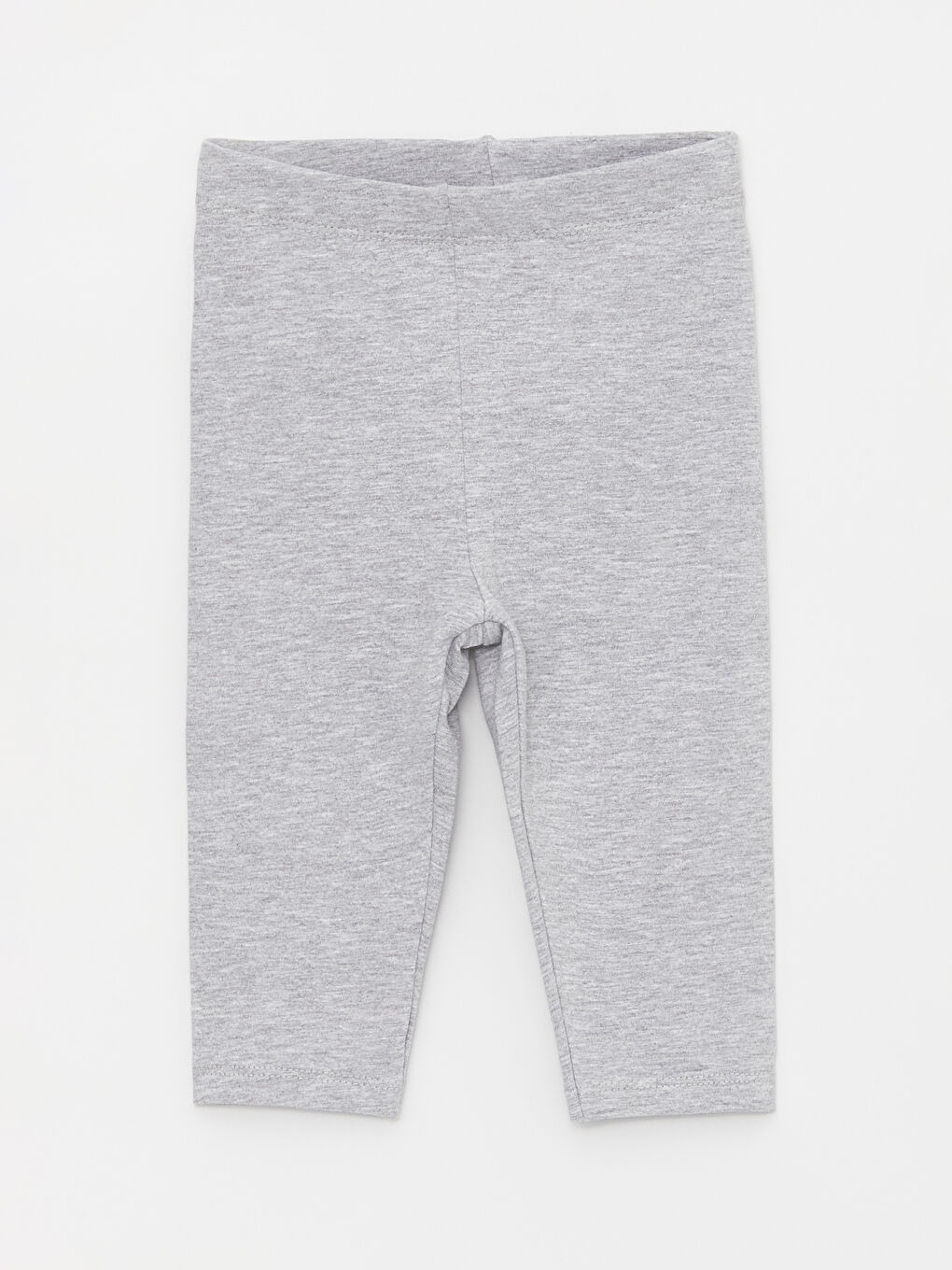 Gri Beli Lastikli Basic Kız Bebek Tayt 2'li-3