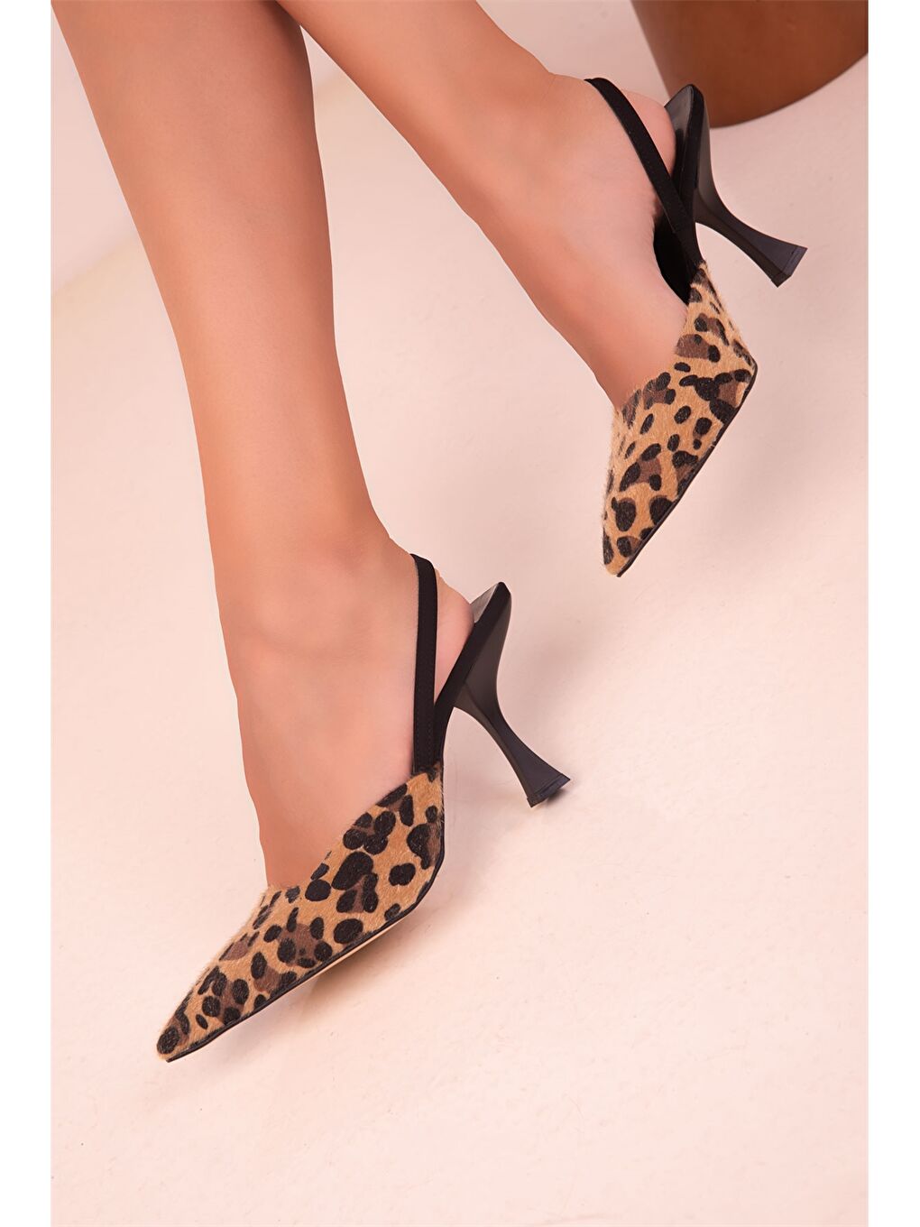 Kahverengi Sivri Burun Kadın Stiletto-2