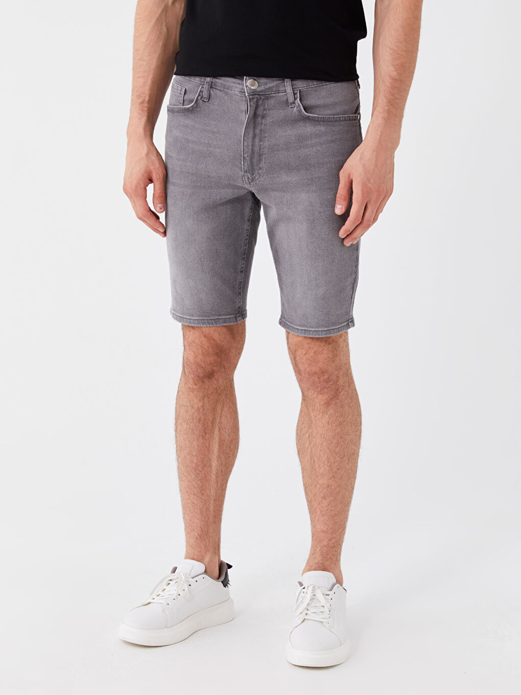 LCW Jeans Gri Slim Fit Erkek Jean Şort - 2