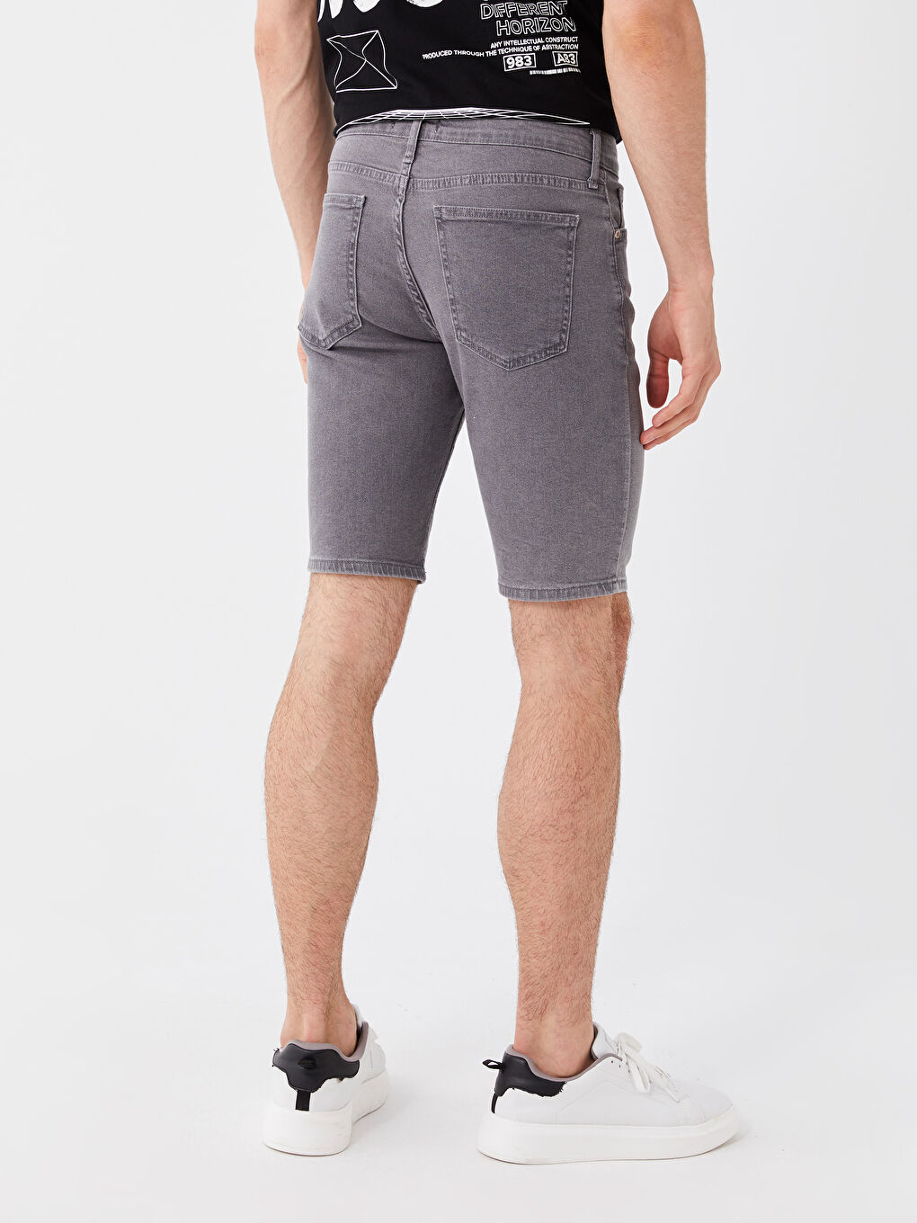 LCW Jeans Gri Slim Fit Erkek Jean Şort - 3
