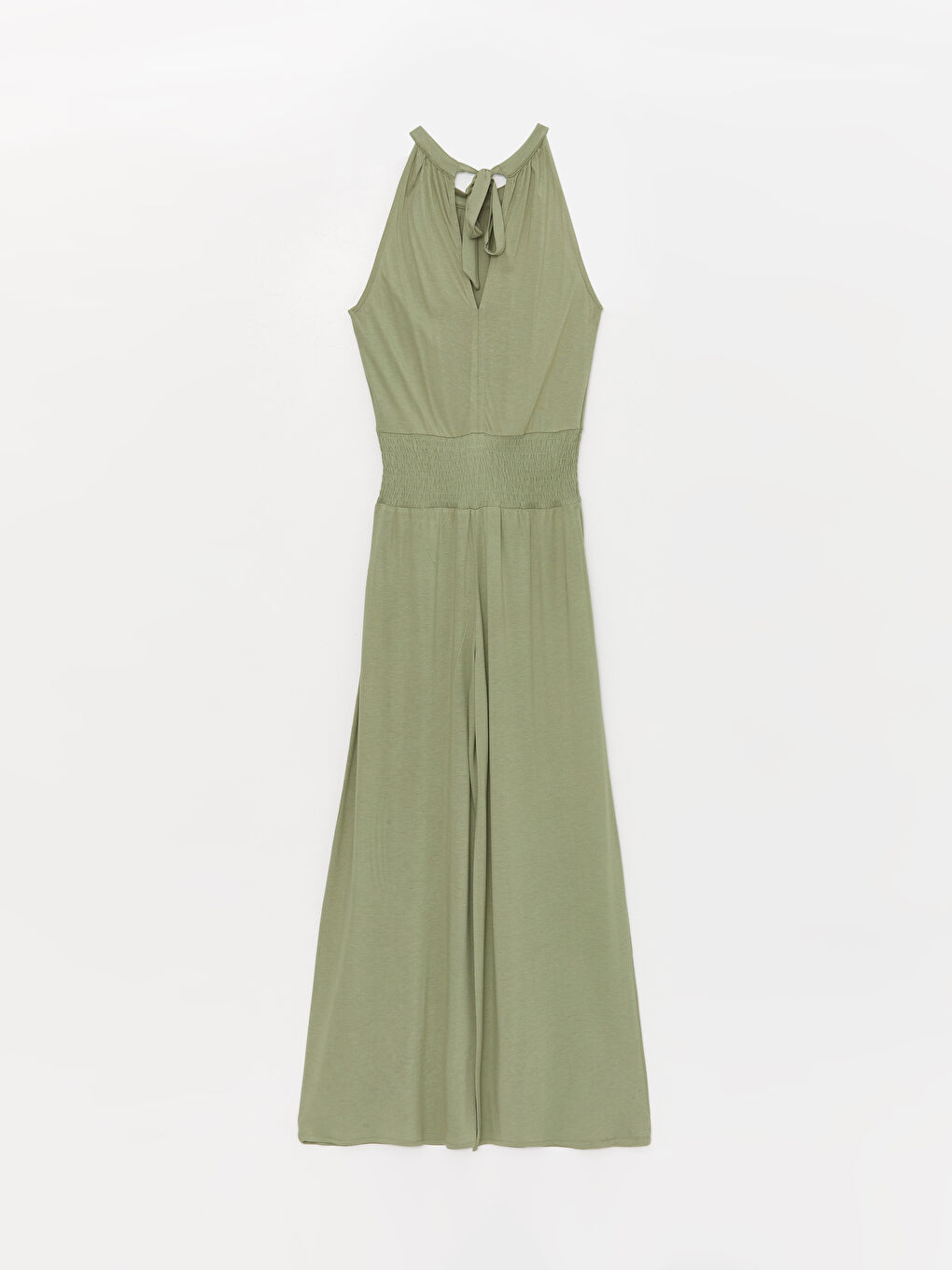 Women's Halter Neck Plain Jumpsuit -S3LB56Z8-PX1