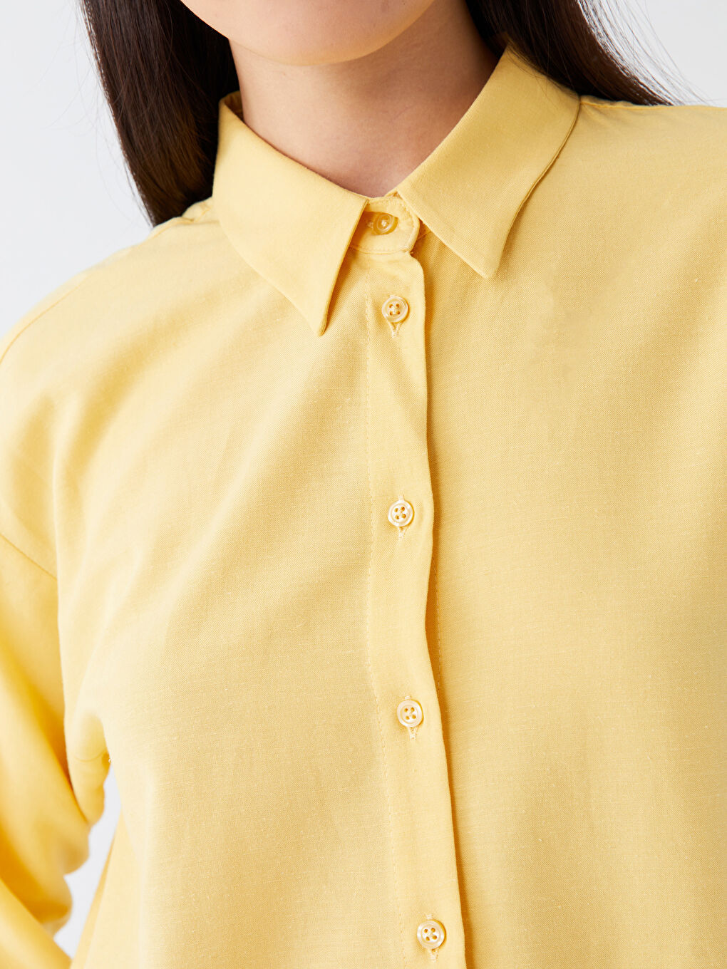 Plain Long Sleeve Women's Shirt Tunic-3