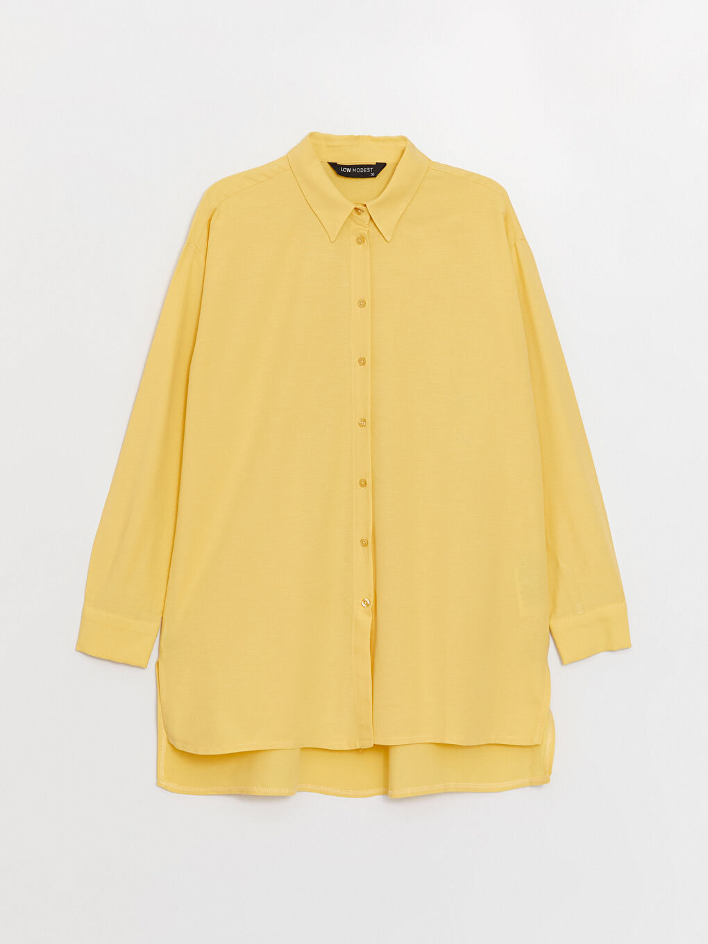 Plain Long Sleeve Women's Shirt Tunic-5