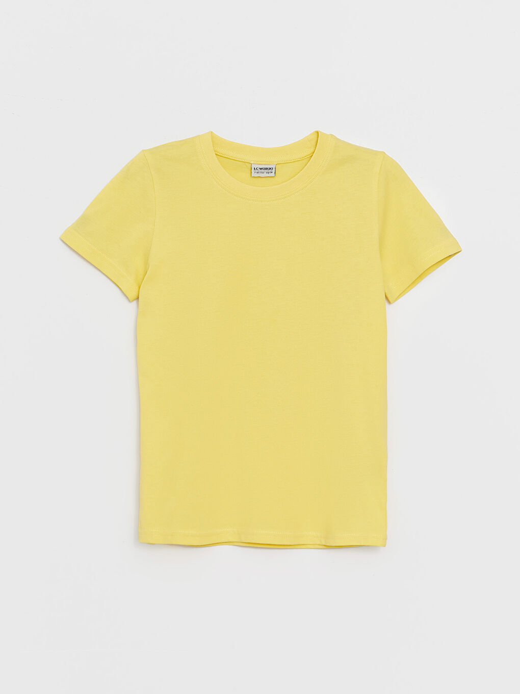 Sarı Bisiklet Yaka Basic Kısa Kollu Erkek Çocuk Tişört