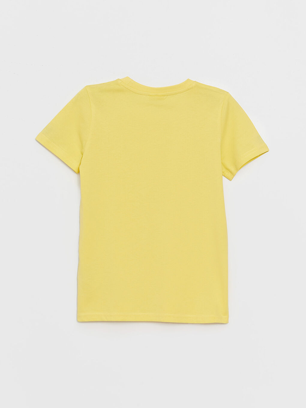 Sarı Bisiklet Yaka Basic Kısa Kollu Erkek Çocuk Tişört-1