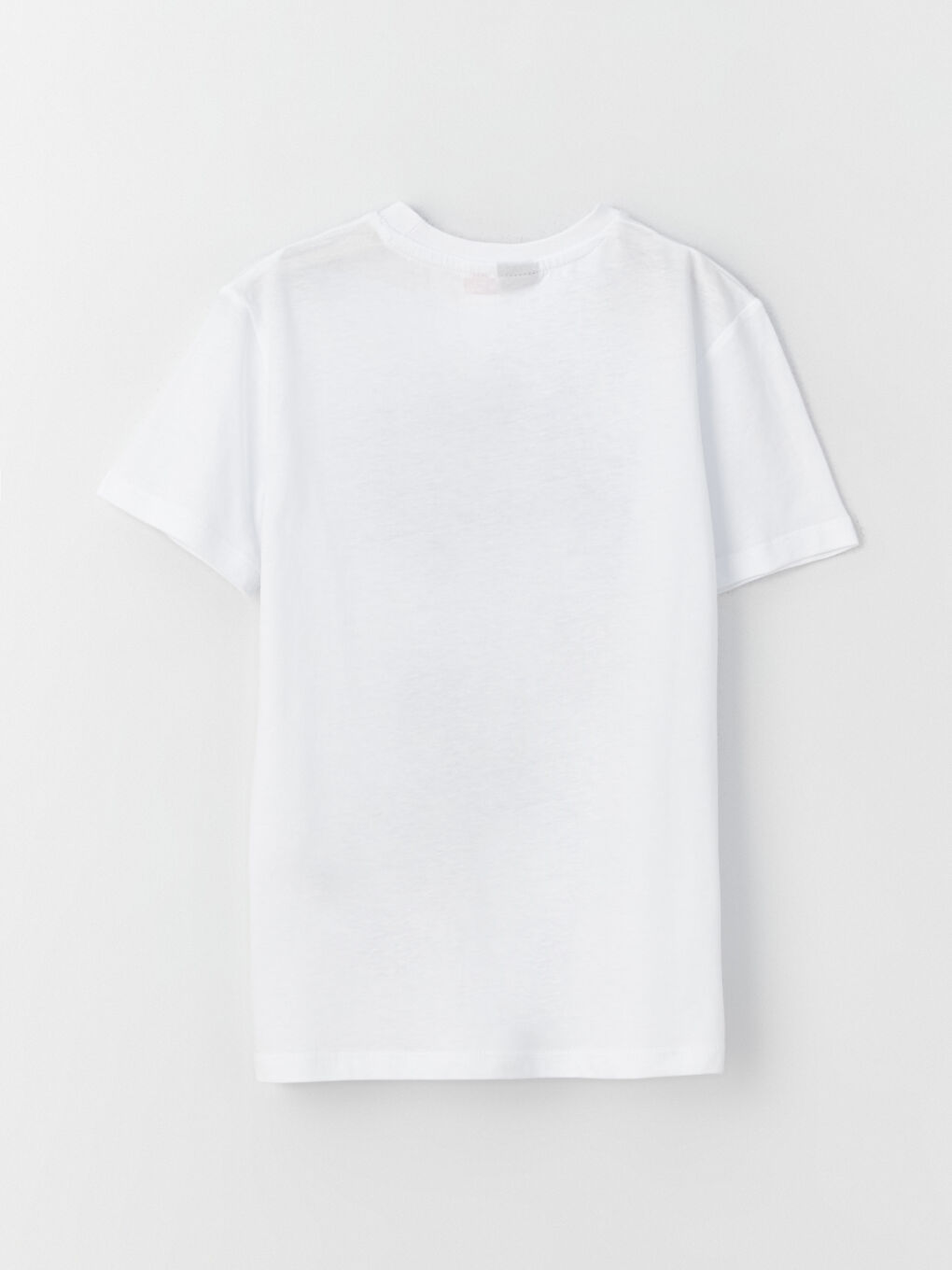 Beyaz Bisiklet Yaka Kara Panter Baskılı Kısa Kollu Erkek Çocuk Tişört-2