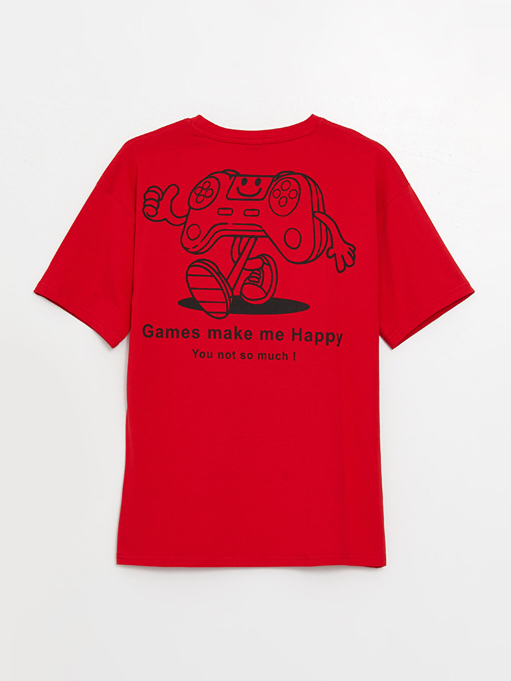 Turuncu Oversize Bisiklet Yaka Erkek Çocuk Tişört-1