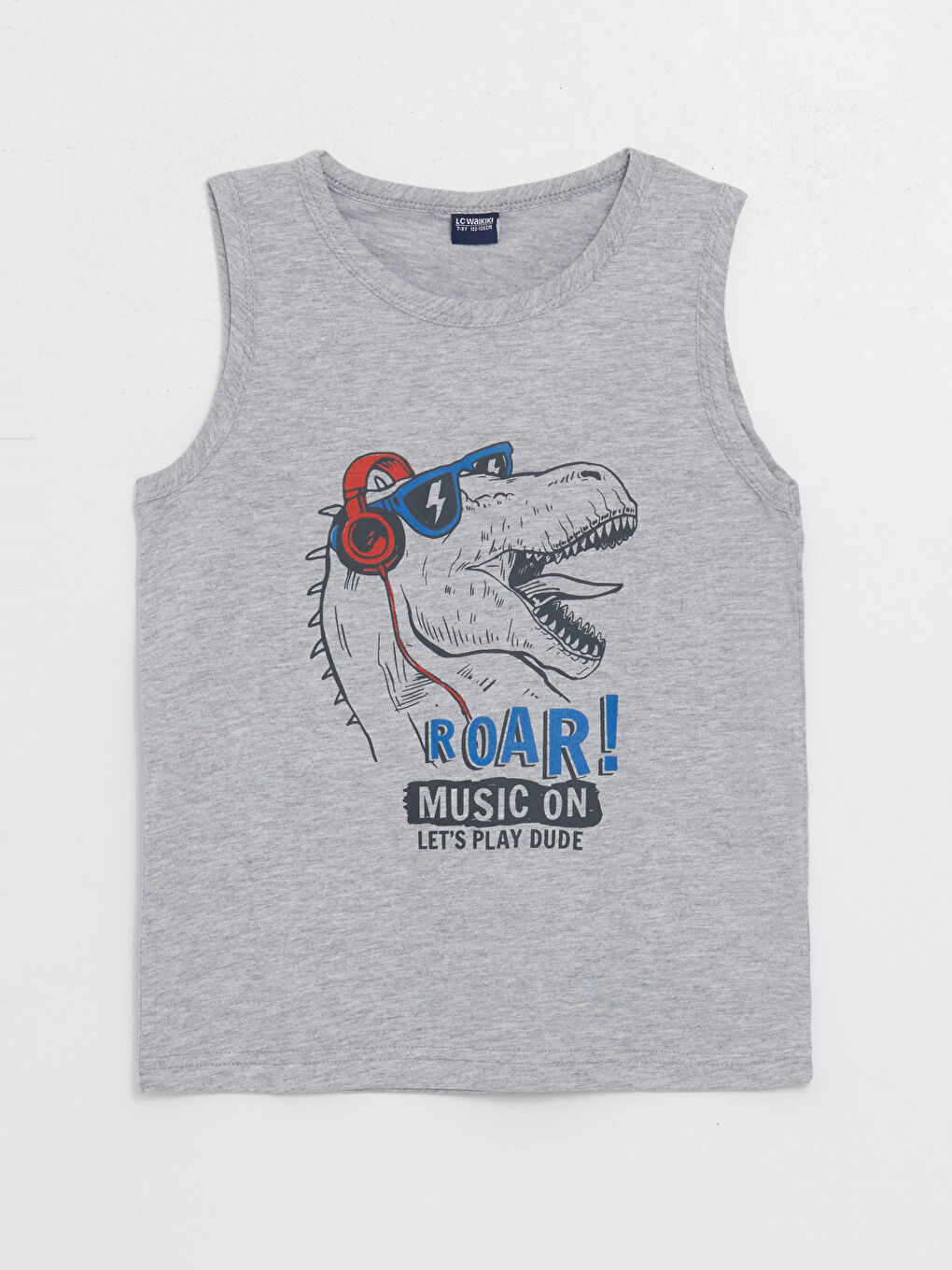 Crew Neck Printed Boys' Vest