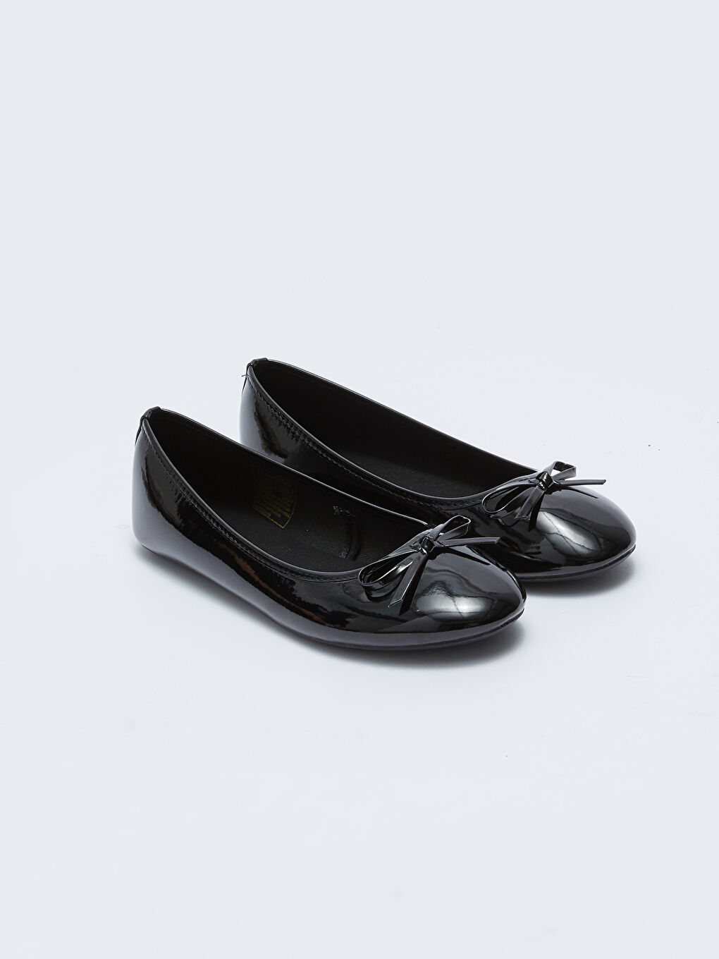 LCW STEPS Leather Look Women's Flats With Bow -S4BK97Z8-HUC