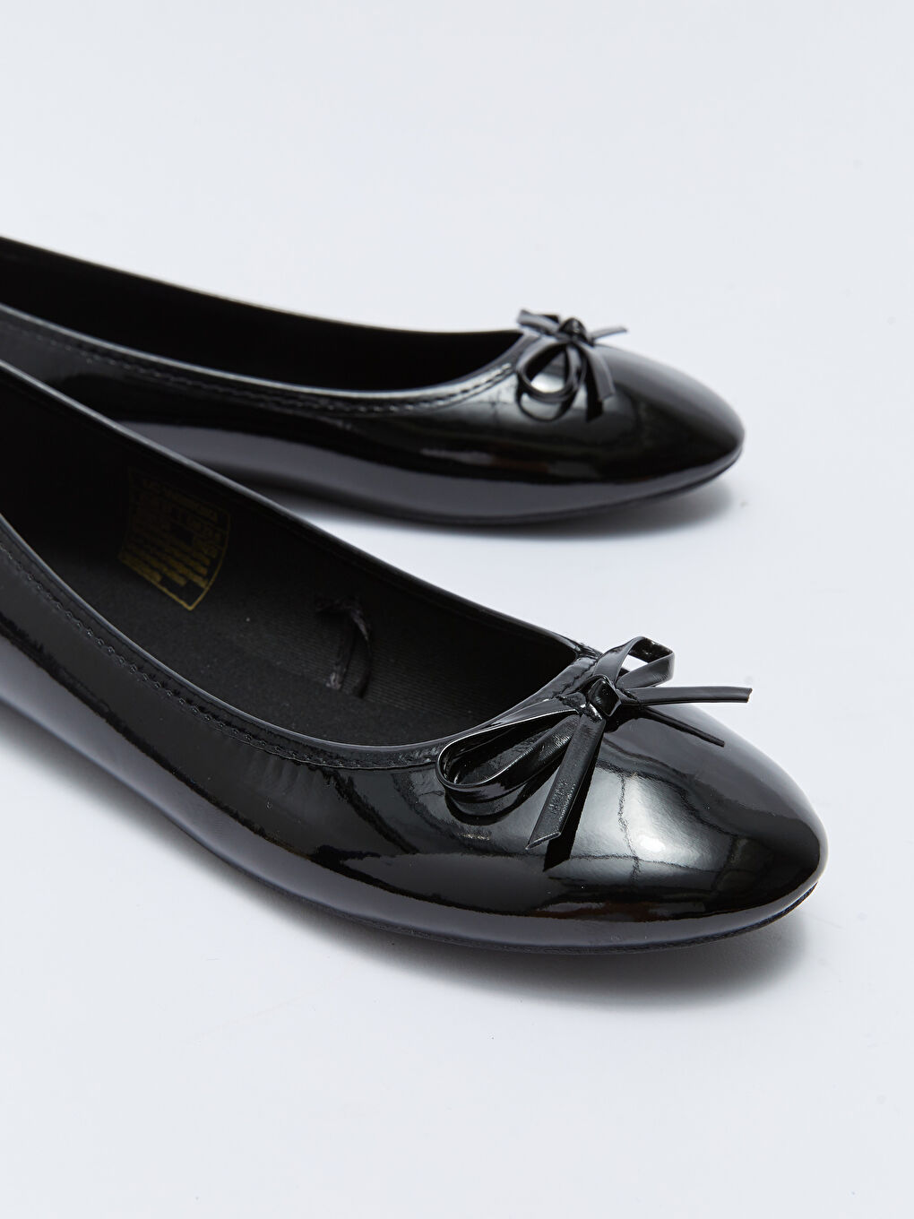LCW STEPS Leather Look Women's Flats With Bow -S4BK97Z8-HUC