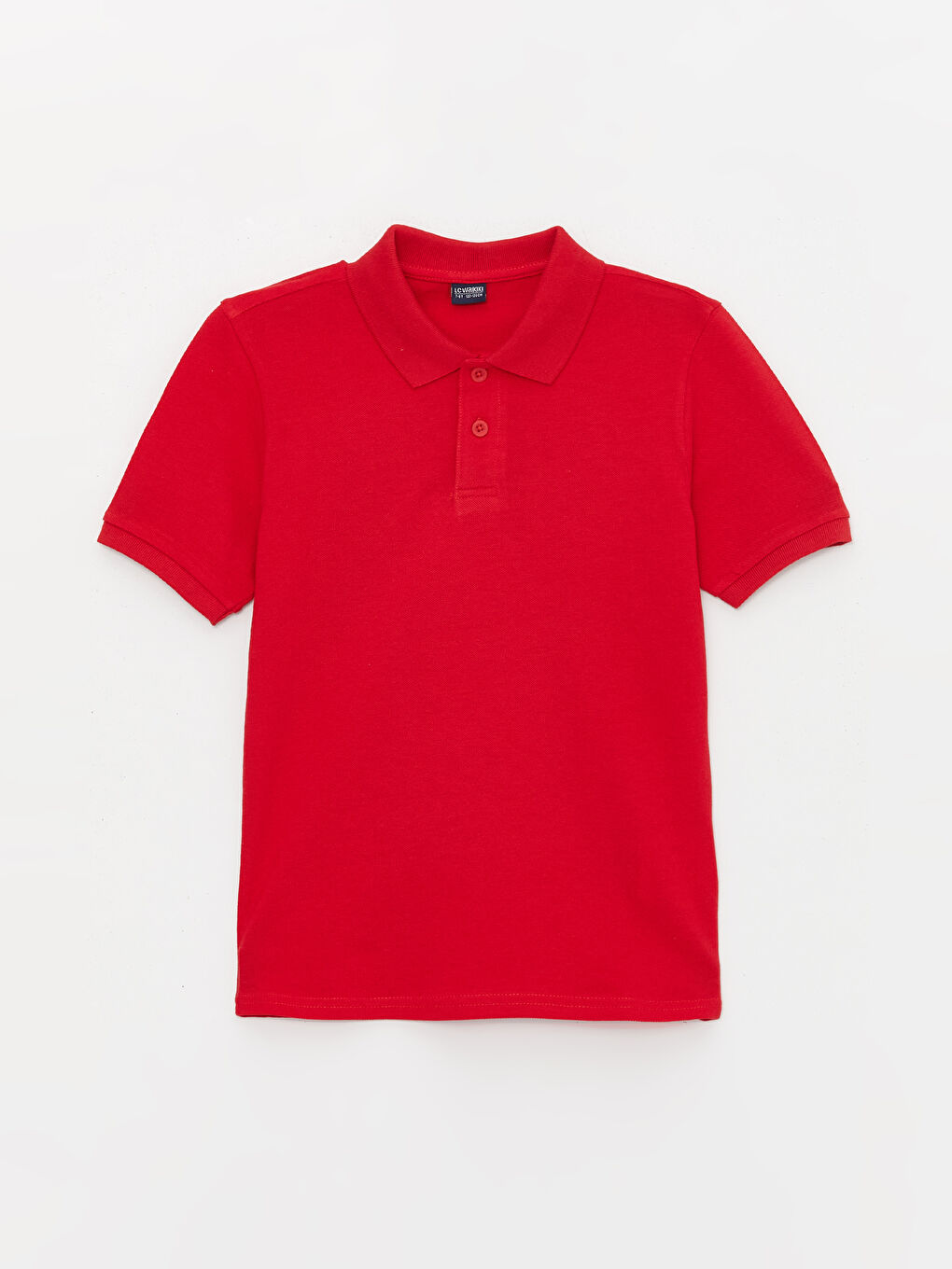 Kırmızı Polo Yaka Basic Kısa Kollu Erkek Çocuk Tişört