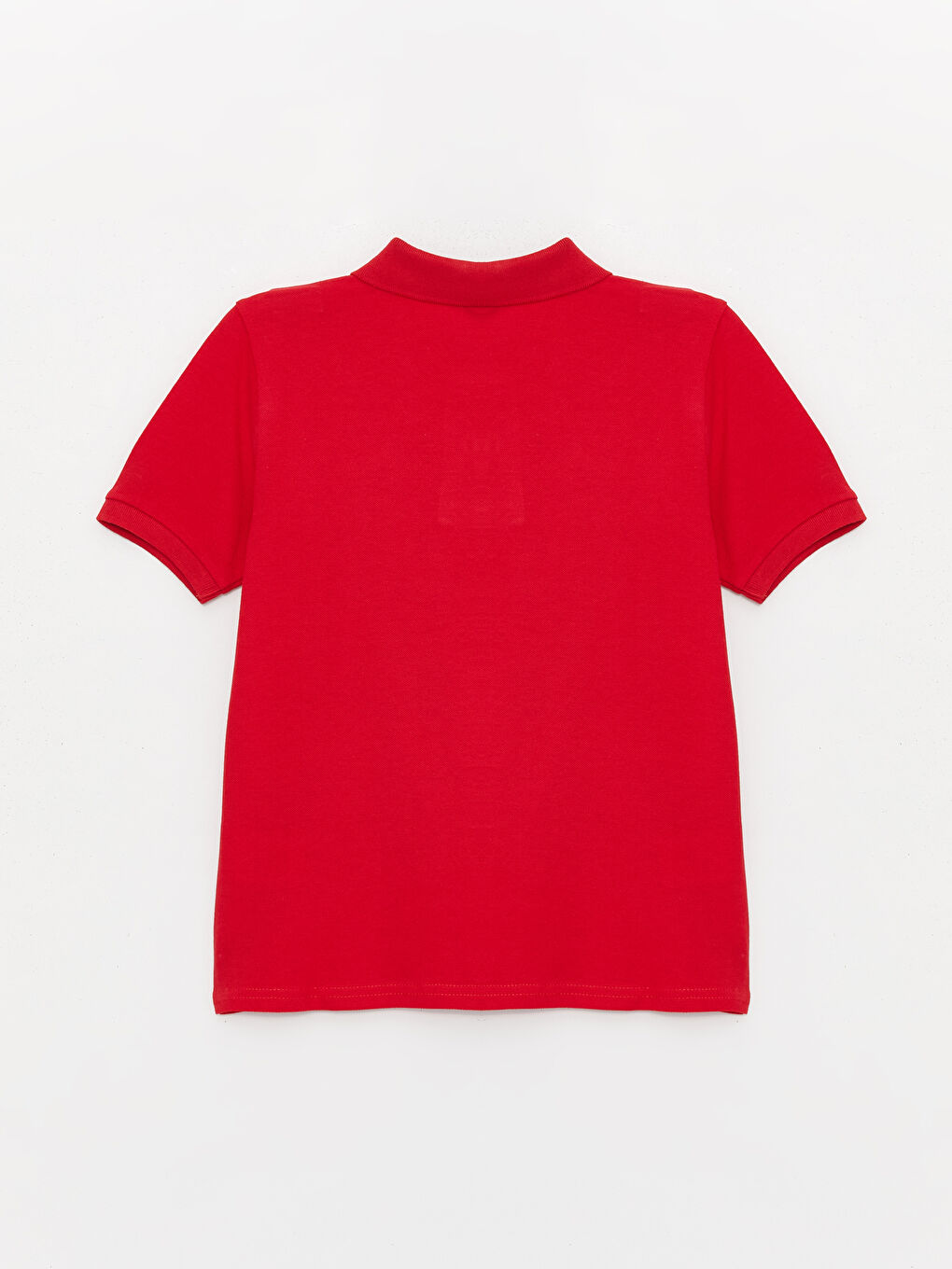 Kırmızı Polo Yaka Basic Kısa Kollu Erkek Çocuk Tişört-1